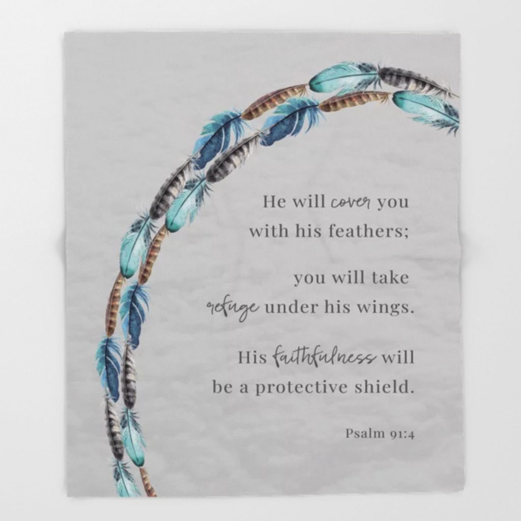 Psalm 91:4 Blanket