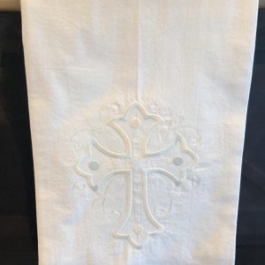 white cross tea towel